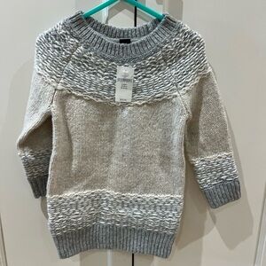 New Baby gap 2t Gray and Cream knit dress